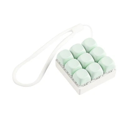 9-Key Mechanical Keyboards Switches Tester Keychain 9 Clicky Keys Stress Relief - Image 1 of 4