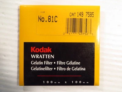 KODAK WRATTEN GELATIN FILTER 100mm x 100mm 81C cat 1497585, NEW SEALED - Image 1 of 2