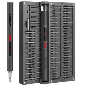 Mini Electric Screwdriver Set,55 in 1 S2 Magnetic Bits,LED Light,3.7V Small E... - Picture 1 of 7