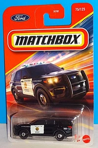 Matchbox 2025 MBX Rescue #75 '23 Ford Interceptor Utility Black San Diego Police - Picture 1 of 2