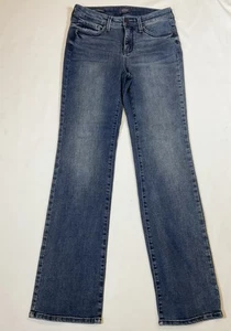 NYDJ Womens Barbara Bootcut Size 2 Stretch *Lift Tuck* Dark Wash Denim Jeans - Picture 1 of 6