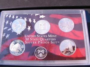 2008 State Quarter Silver Proof Set U.S. Mint Packaging COA - Picture 1 of 4