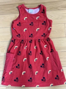 Hanna Andersson Girls Minnie Mouse Short Sleeve Tank Cotton Dress 110 Size 5 A1 - Picture 1 of 8