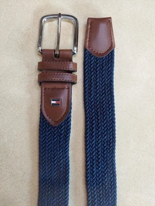 Men’s Tommy Hilfiger Blue Woven Belt Small 32"-34" - Picture 1 of 7