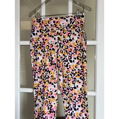 Crown & Ivy cheetah print orange pink pull on pants stretchy colorful 6 - Image 1 of 4