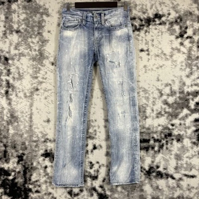 BKE Aiden Jeans Mens Size 27L Distressed Buckle Fade Cowboy Rockabilly Light Was - Image 1 of 4