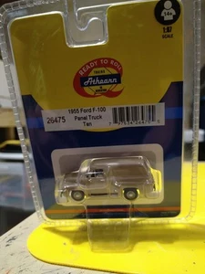 (((ATHEARN 1955 Ford F-100 Panel Truck (Tan) 1/87 HO Scale Plastic Model NEW))) - Picture 1 of 2