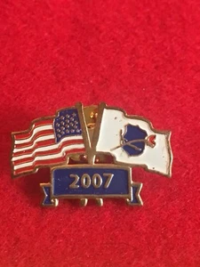 2007 U.S. Flag Rose Shield National Law Enforcement Memorial Pinback Lapel Pin - Picture 1 of 3