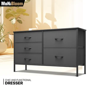 5-Tier Dressers Chest of Drawers Bedroom Furniture Storage Cabinet Organizer Bin - Picture 1 of 30