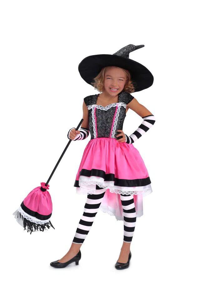 Princess Paradise Girl's Luna The Pink & Black Witch Halloween Costume M Sz 8 - Image 1 of 1