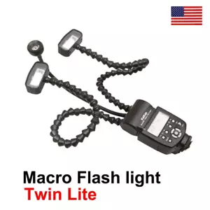 Kakas Macro Twin Lite Flash K-808 Macro Ring Camera Flash Speedlite w/ Dual Head - Picture 1 of 6