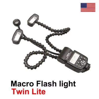 Kakas Macro Twin Lite Flash K-808 Macro Ring Camera Flash Speedlite w/ Dual Head - Image 1 of 4