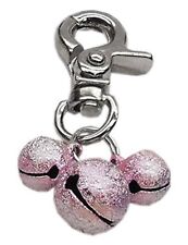 Mirage Pet Products Lobster Claw Bell Charm for Pets, Light Pink