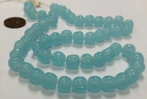 45 DE COLECCIÓN JAPONESA MARCA CEREZA VIDRIO CALCEDONIA AZUL 10mm. CUENTAS BARROCAS 4602T - Imagen 1 de 4