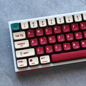 Retro Red White Keycaps PBT nintendo Computer Pudding for MX Mechanical Keyboard - Picture 1 of 14