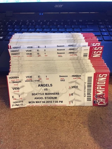 2015 LOS ANGELES ANGELS SEASON TICKET STUB PICK YOUR GAME TROUT PUJOLS CORREA Cover