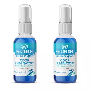 2x LINEN Air Freshener Scent Concentrated Spray Car Odour Eliminator MyMe Fresh - Picture 1 of 24