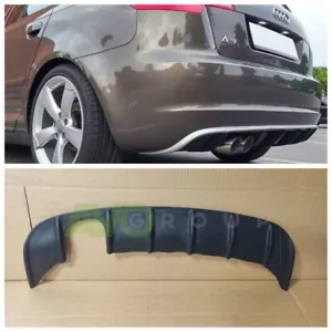 RS3 Style Rear Bumper Diffuser for Audi A3 8P SE 2008-2013 - Bild 1 von 12