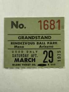 1975 Chicago Cubs vs Oakland Leichtathletik Vintage Ticket Stub Rendezvous Ball Park - Bild 1 von 3
