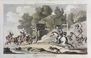 1816 Rowlandson GRETNA GREEN English Dance Of Death HC Aquatint Etching - Picture 1 of 3