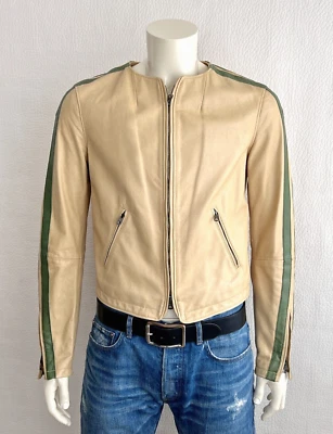 Chaqueta motera de cuero Emporio Armani talla IT50-US40 ¡Inmaculada condición!! Foto 1 de 4