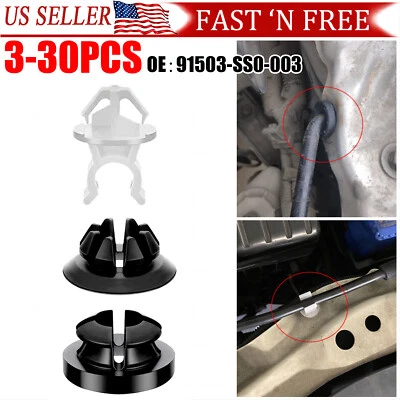 Soporte de capó de coche 3-30 piezas clip varilla de hélice para Honda Accord Odyssey Prelude Foto 1 de 4