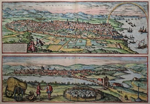 Barcelona - Eciia - Barcelona & Ecija - Braun & Hogenberg - Original 1575 - Rare - Picture 1 of 3