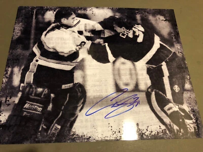 San Luis Azul Curtis Joseph Blasts Alas Rojas Cheveldae Firmado 8X10 Holo y Certificado de Autenticidad Foto 1 de 3