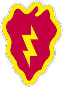 25th Infantry Division Patch Tropic Lightning U.S. Army Military vinyl decal - Picture 1 of 1
