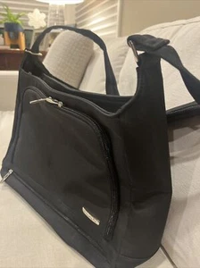 Everything Bag Palm Beach Black Slim Briefcase Travel Organizer HandBag Tote New - Picture 1 of 9