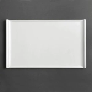 Kristallon Platter in White Made of Melamine 25(H) x 300(W) x 250(D)mm - Picture 1 of 9