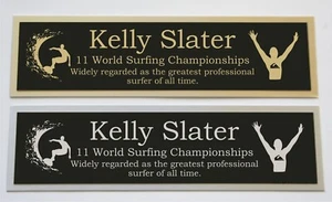 Kelly Slater nameplate for signed autographed surf board photo jersey or case  - Picture 1 of 2