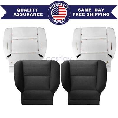 Cubierta de asiento de tela inferior delantera negra/espuma para Chevrolet Silverado LT 2014-2019 Foto 1 de 4