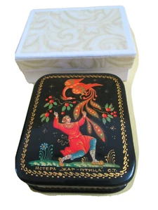 Original Firebird Fairy Tale Laquered Box/Handmade/3.25"x2.5"x1"/Mstera-Russia - Picture 1 of 6