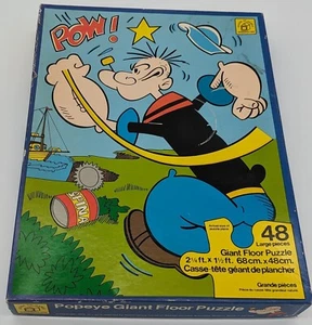 CIB Vintage 1978 Popeye Floor Puzzle 48 Pcs House Of Games Waddingtons, Complete - Picture 1 of 3