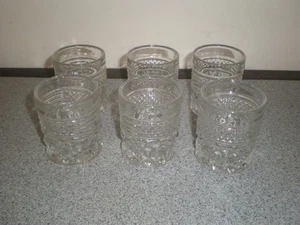 6 vasos de chupito vintage Anchor Hocking Wexford de 2,5 oz 2 1/2" de alto votivos para velas - Imagen 1 de 5