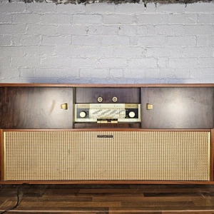 Seltenes Ecko Musikzentrum SRG 395 Röntgengerät, funktionierendes Radio, Plattenspieler - Bild 1 von 19