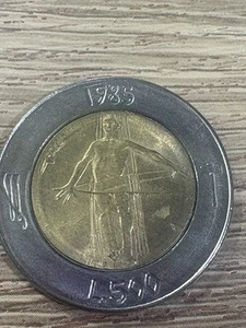 HIGH GRADE BU 1985 SAN MARINO BIMETAL 500 LIRE COIN-NOV676 - Picture 1 of 10