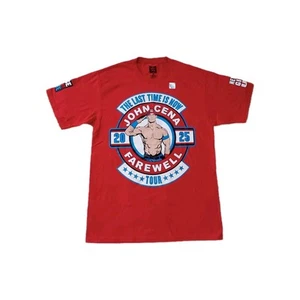 Herren T-Shirt WWE Rot John Cena Farewell Tour. Größe M. Original - Bild 1 von 7