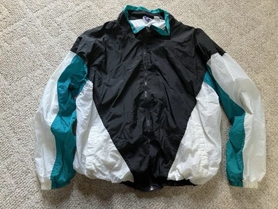 Chaqueta cortavientos Pro Spirit vintage de los 90 para hombre XL con cremallera roja blanca azul de colección Foto 1 de 4