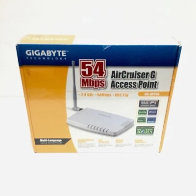 Gigabyte Technology 54 Mbps AirCruiser G Access Point 802.11g 2.4GHZ GN-APO1G - Image 1 of 2