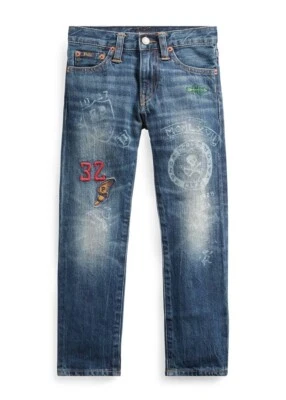 Polo Ralph Lauren Polo Niños Sullivan Slim Tynan Lavado Graffiti/Parche Jeans Talla 20 Foto 1 de 4