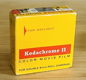 NOS KODACHROME II Type A Movie Film Double 8mm 25ft Roll Expired 2/69 Sealed - Picture 1 of 2
