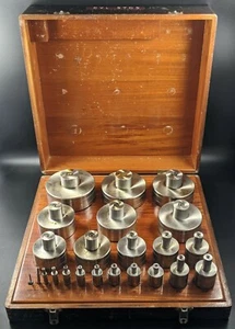 Pitter Gauge & Tool Co 23 Piece Precision Roller Set, Wooden Case, 0.1000″ – 4″ - Picture 1 of 10