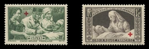 FRANCE Sc# B101-2, 1940 RED CROSS - F-VF NH - Picture 1 of 2