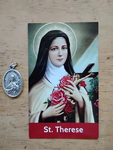 Lote de piezas de medalla y tarjetas de oración de Santa Teresa - Imagen 1 de 2