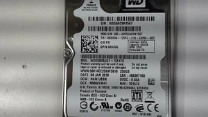 Dell Western Digital 0K645G K645G WD2500BJKT 2.5" 250GB SATA HDD Genuine - Picture 1 of 2