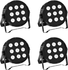 U`King RGBW LED Stage Lights 90W DJ Lights Par Light with Sound Activated(4Pcs) - Picture 1 of 6
