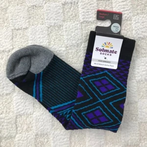 SOLMATE SOCKS Knit Size Women’s 10+ Men’s 9-13 Wool Blend Crew Performance NEW - Picture 1 of 7