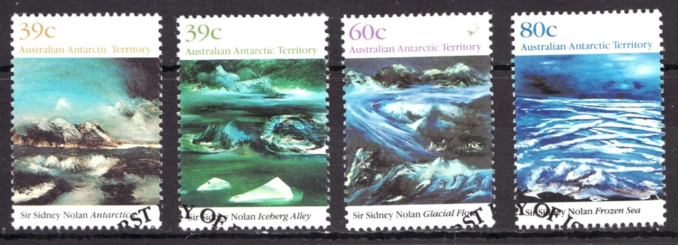 1989 Australian Antarctic Territory Sc #L77-80 Sidney Nolan Paintings  Used Cv$6 - Image 1 of 1